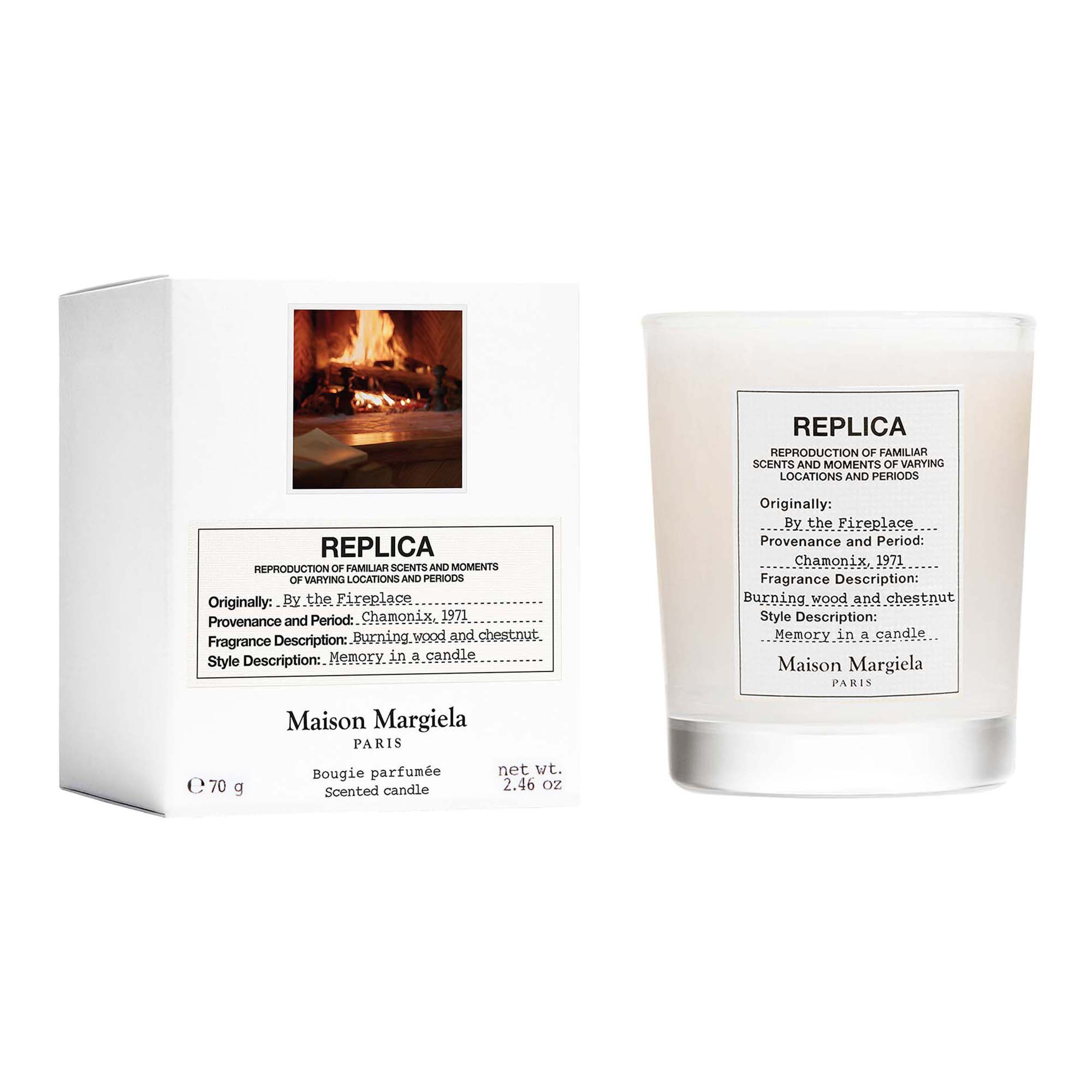 REPLICA By the Fireplace Ceramic Candle