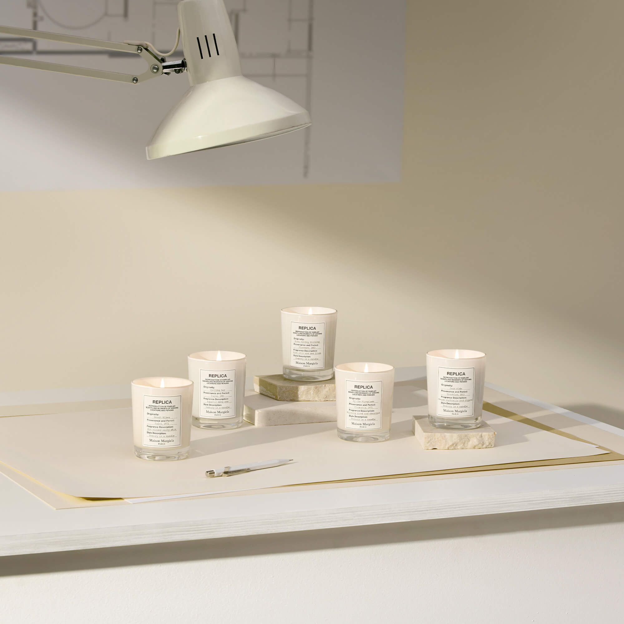 REPLICA By the Fireplace Ceramic Candle